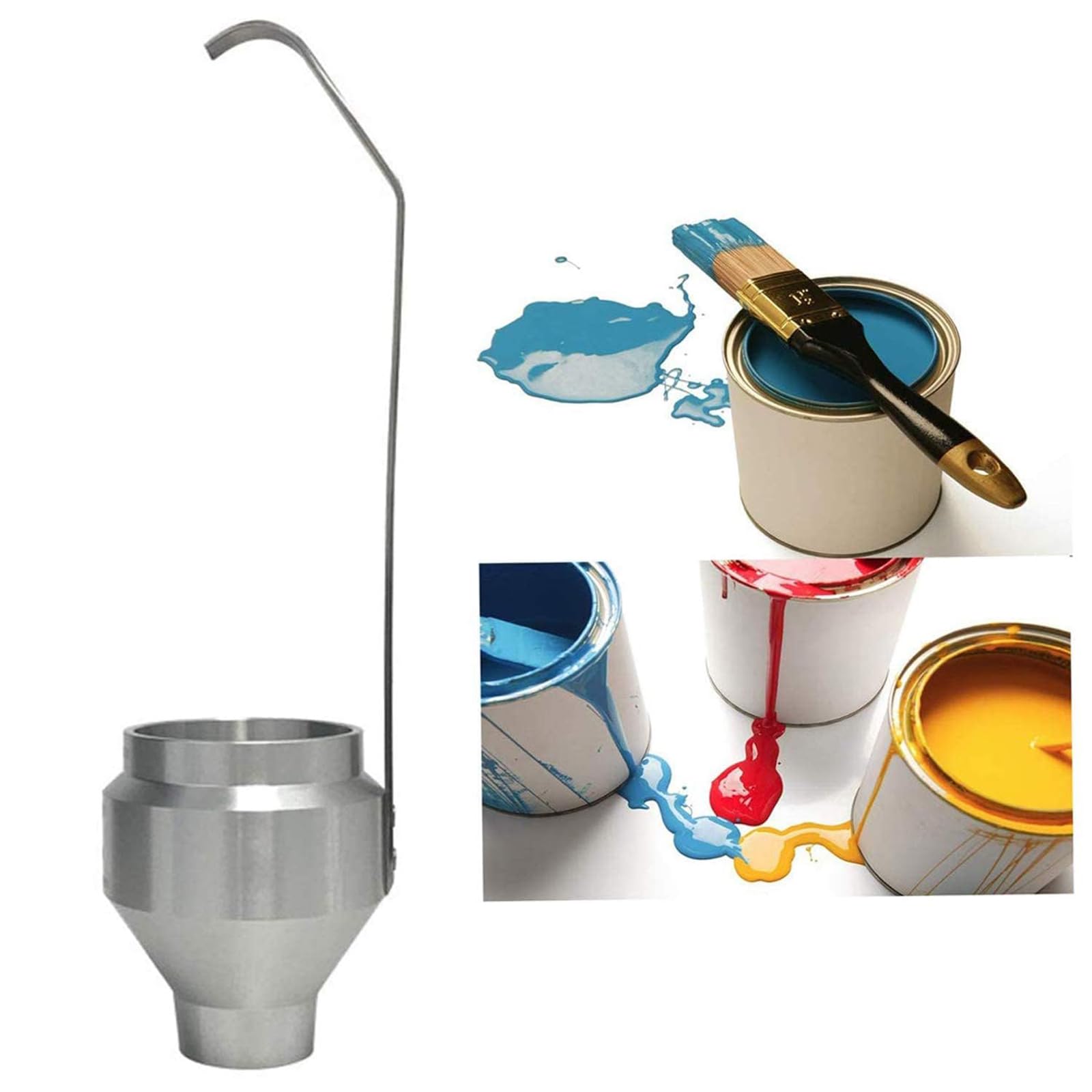 Vaso De Viscosidad DIN 2-6, Vaso Medidor De Viscosidad De Pintura Portátil, Vaso De Viscosidad Ford, con Diámetro Interior De ±0,02 Mm, para Revestimiento De Pintura De Aleación De Aluminio