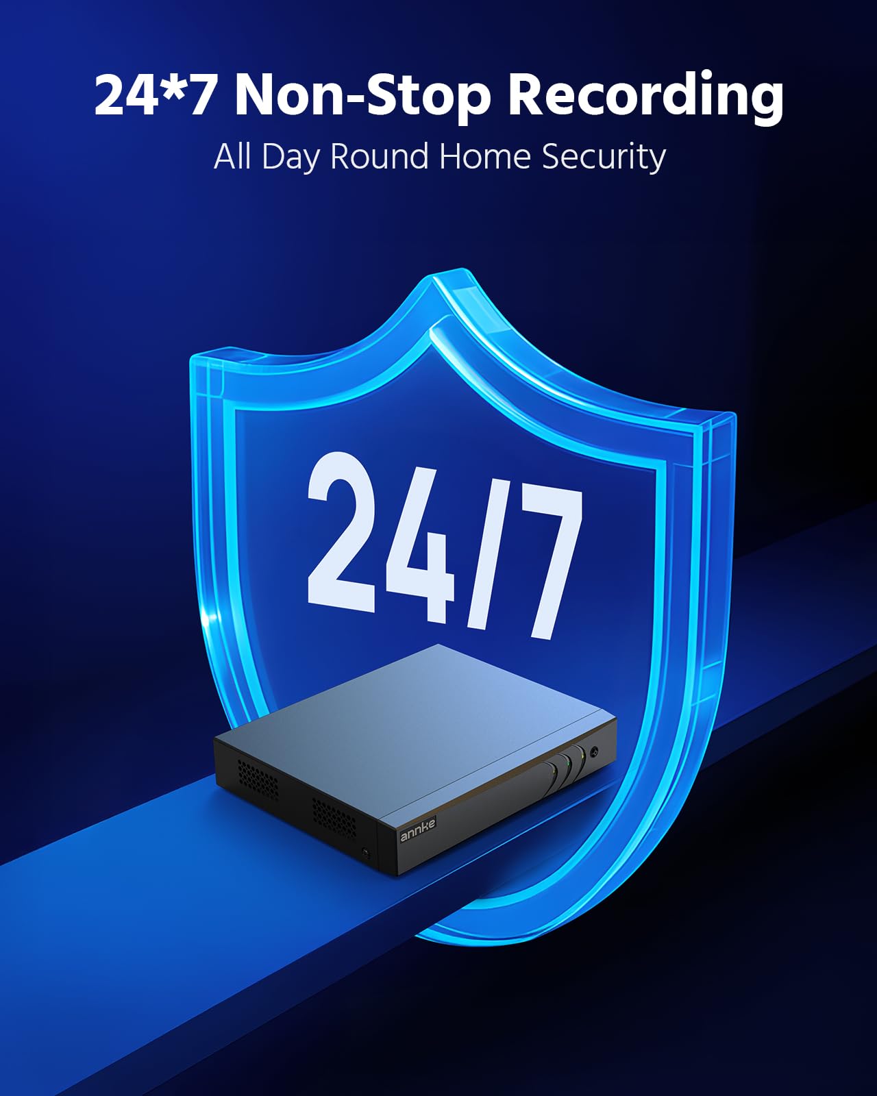 ANNKE 3K/5MP Lite 8 Canales AI DVR con 2TB HDD para Grabación 24/7, 4 Cámaras Cableadas 5MP con Audio Bidireccional y Visión Nocturna en Color Sistema de Seguridad con Alertas por Email e Imágenes