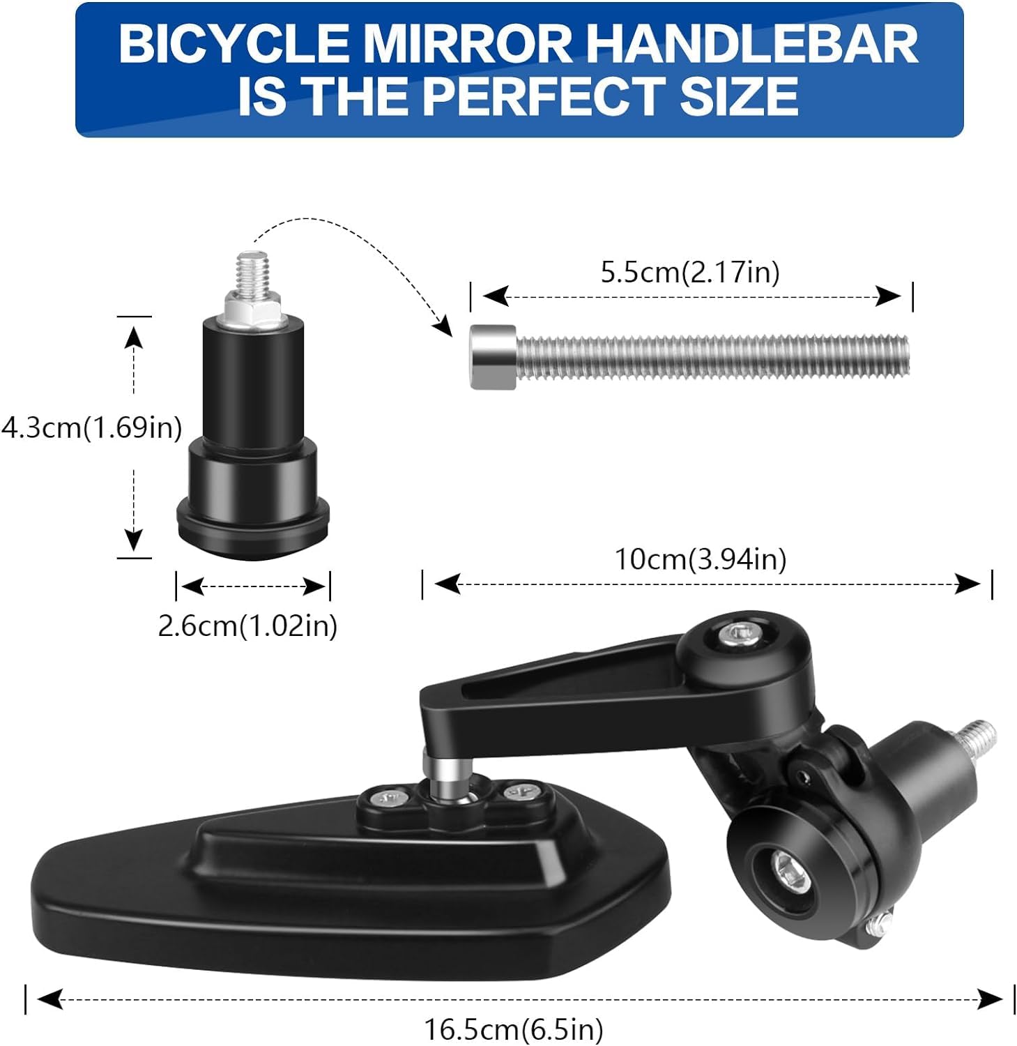 Fahrradspiegel & Hupe Set - 2 Rückspiegel + 120dB Hupe, Wasserdicht IPX4