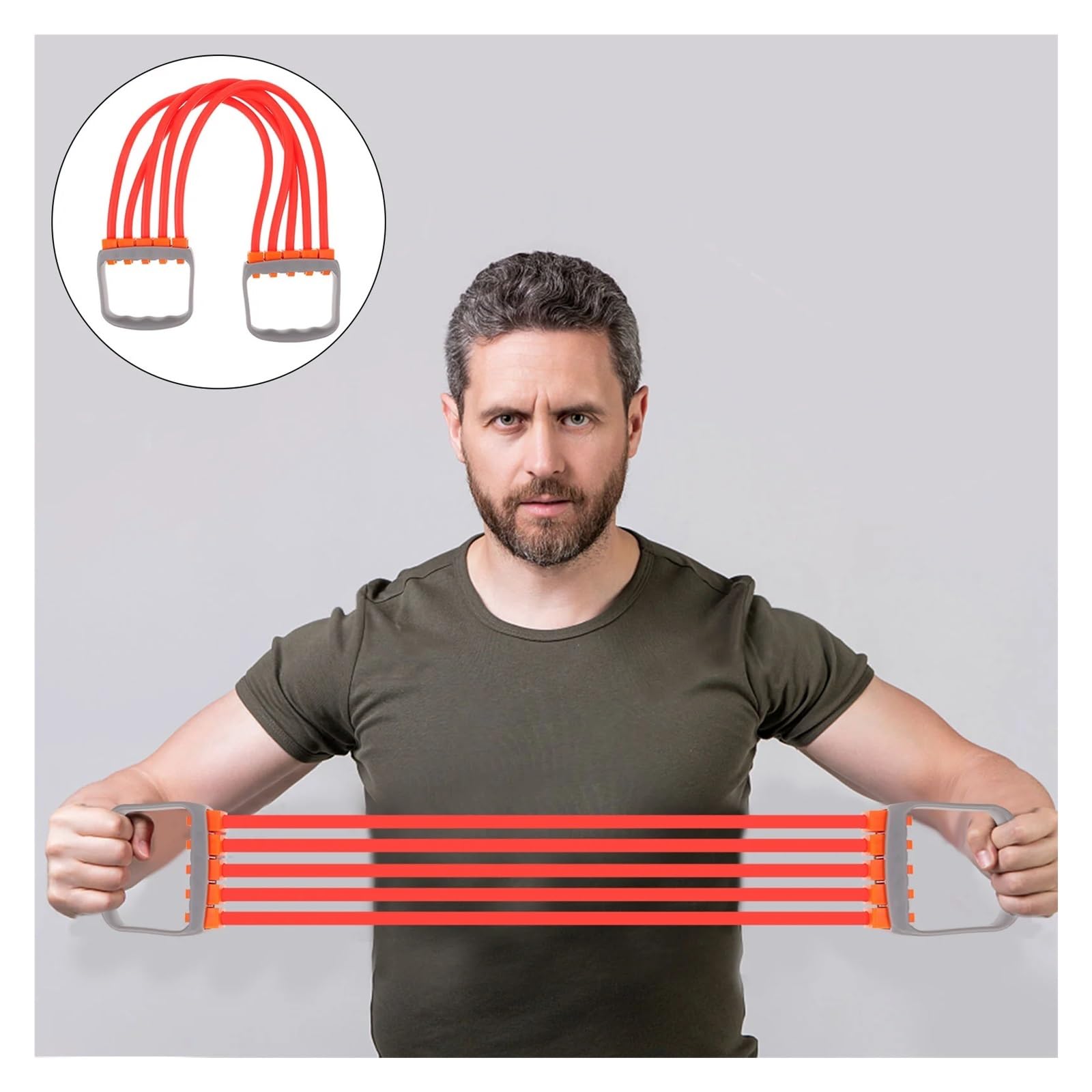 Brust Expander Exerciser for Männer Kabel Maschine Band Workout Seil Widerstand Fitness Geräte FüR Heimfitness Krafttraining