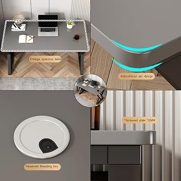 Bestier I-Shaped Gaming Desk, Heavy Duty Gaming Computer Desk with Carbon Fiber Surface for Large Mouse Pad, Computer Desk for Home Office Workplace, Black-L 80cm
