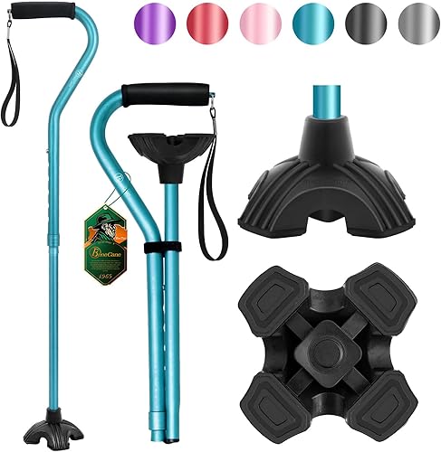 Vista 46 de BeneCane Bastón ajustable con mango acolchado suave compensado para hombres y mujeres, base de estabilidad extra ligera, cómoda, ayuda de movilidad