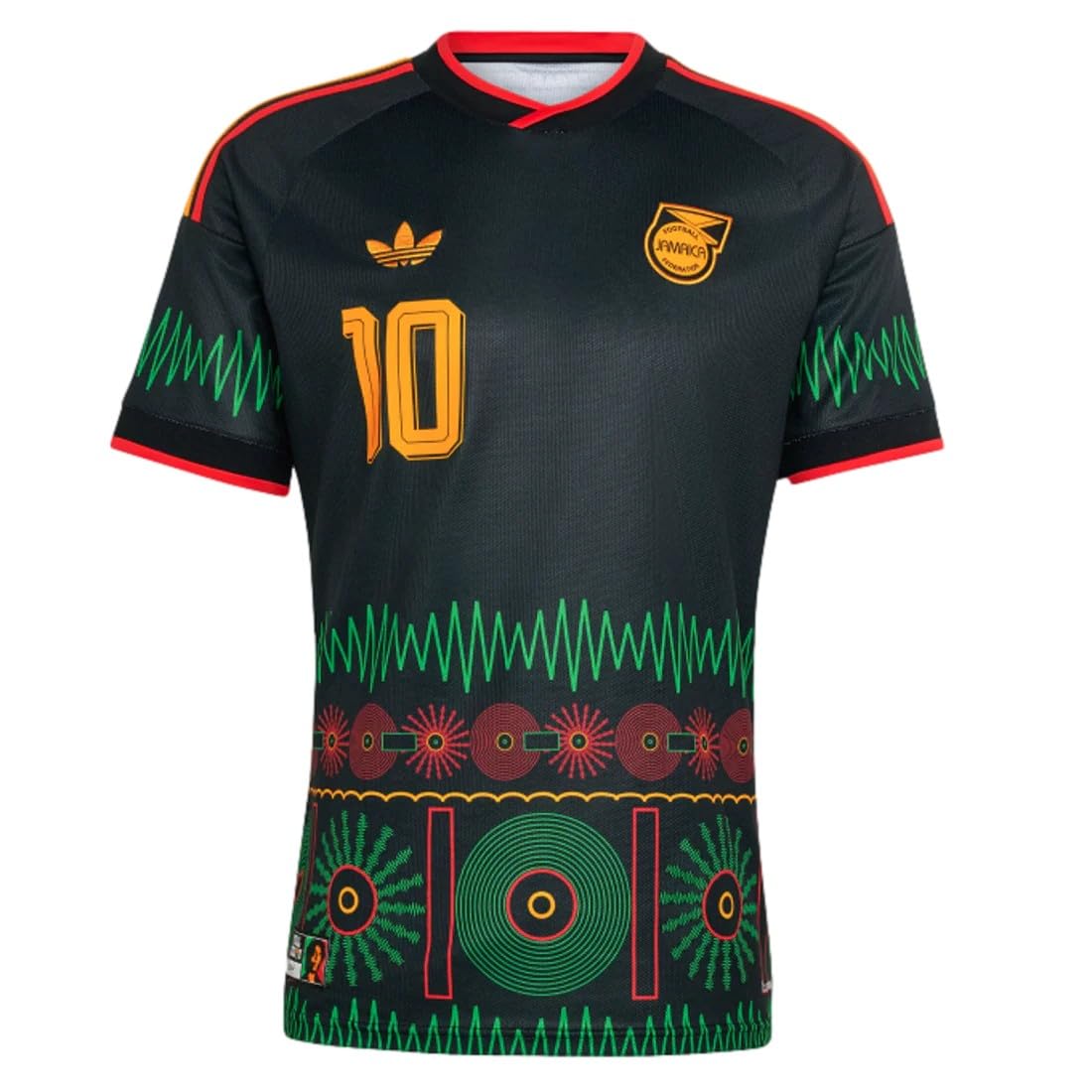 26 X Bob Marley Away Jersey (US, Alpha, X-Large, Regular, Regular, Black)