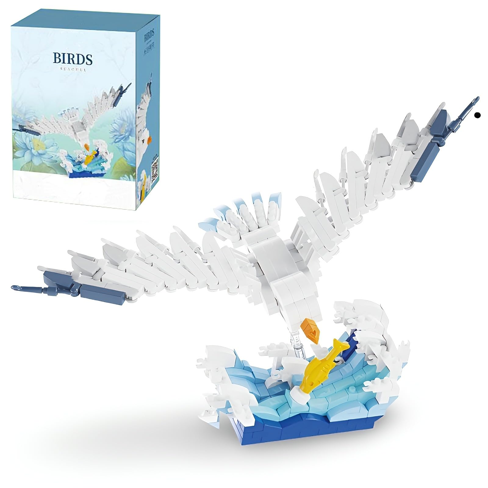 Mini Brid Animal Building Block Set, 646 PCS Mini Micro Seagull Building Kit, STEM Seagull Brid Bricks Model Toys, Classroom Prizes Easter Birthday Gifts for Boys and Girls
