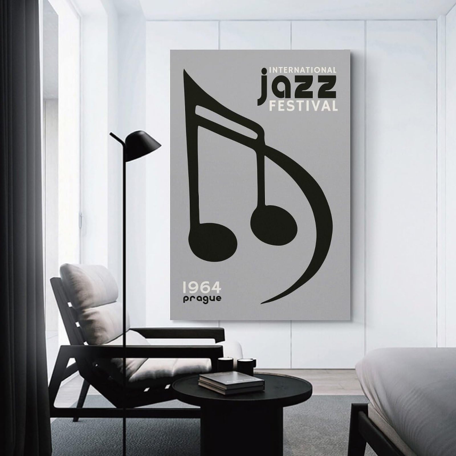 Junmoney Canvas Art Print Prague Jazz Music Fest, 24x36inch(60x90cm), for Gallery Wall Layouts in Home Or Office, A Versatile Canvas Print for Layering