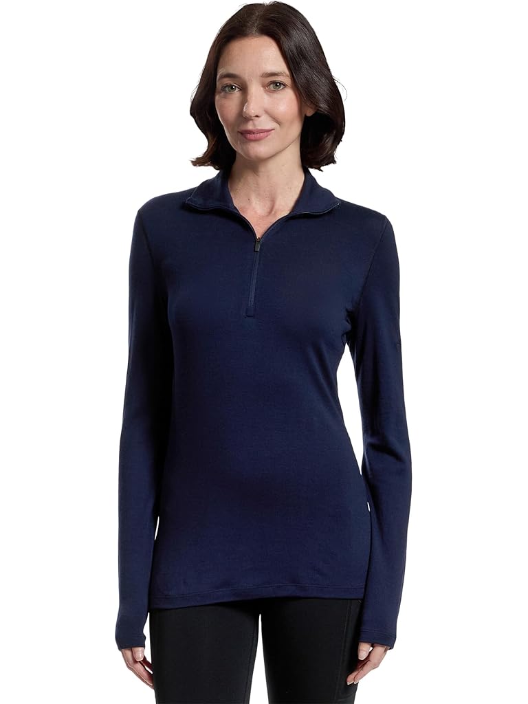 Navy Icebreaker Merino 260 Tech Long Sleeve Half Zip