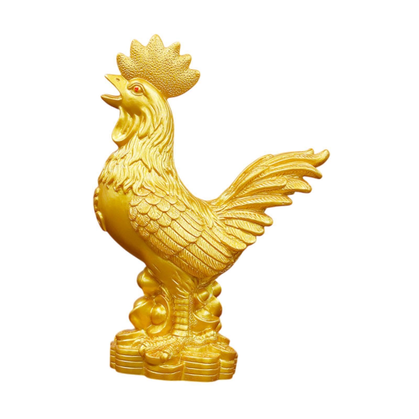TWISAXC for Creative Gift Rooster Statue Desktop Ornament With Realistic Details And Craftsmanship Desktop Figurine Desktops Offices