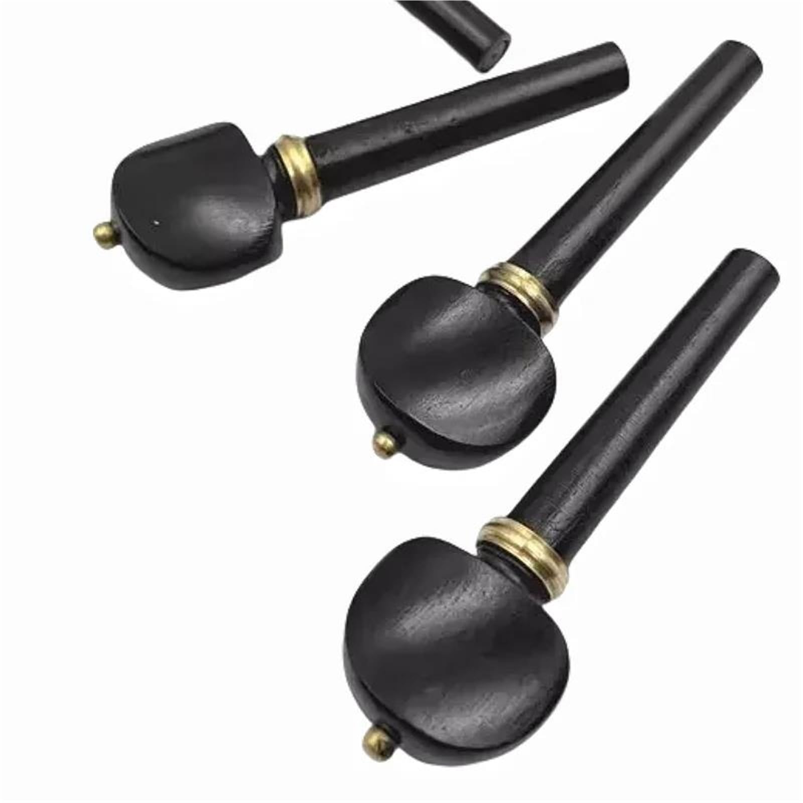 Zestawy Akcesoriów Do Skrzypiec 4 Szt Zestaw Kołków Do Skrzypiec Drewno Hebanowe Z Mosiężnym Kołnierzem Struny Tuningu Tunerów(20pcs)