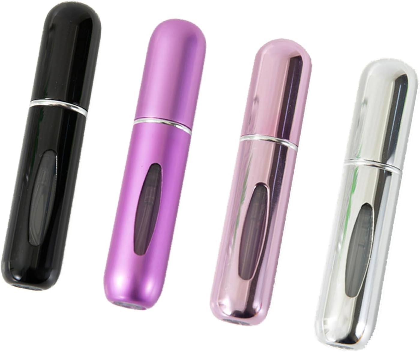 WSeltrium 4 Pièces Vaporisateur Parfum Vide Voyage,Mini bouteille de parfum pour sac à main Bagages de poche,Flacon Vide Portable pour Femmes et Hommes,Mini Flacon Parfum Réutilisable