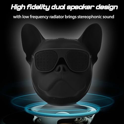 Miniatura 3 de Altavoz inalámbrico de alta fidelidad con forma de bulldog francés con función de comando de voz, con capacidad de 32G, Bluetooth4.1, portátil,