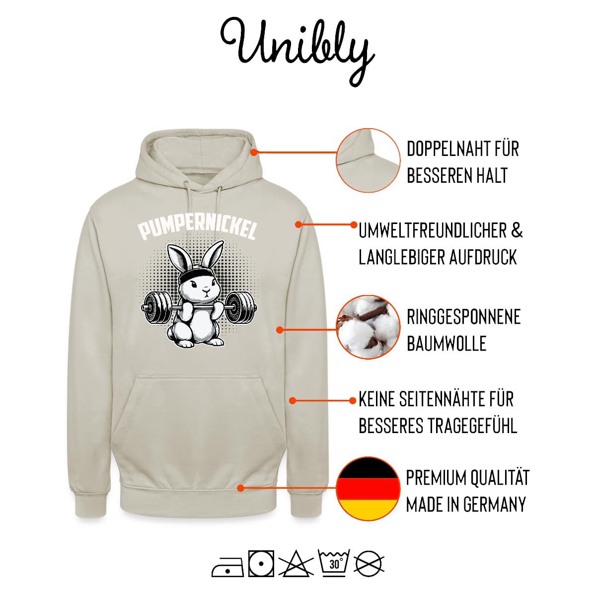 Pumpernickel - Ostern Osterhase Hoodie Pullover