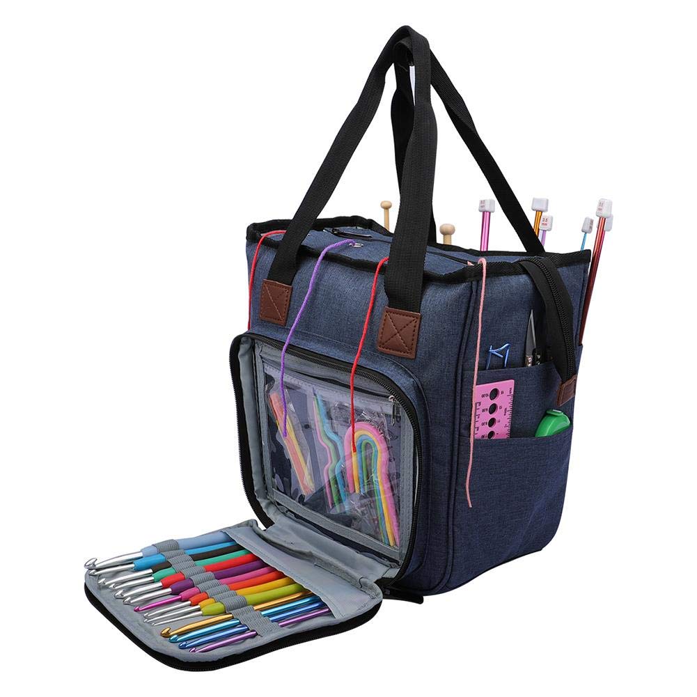 Oxford doek garen opbergtas multifunctionele haak breien draagtassen grote capaciteit naainaald accessoires alleen tas (kleur: D 38 x 23 x 21 cm Oxford doek garen opbergtas multifunctionele haak breien draagtassen grote capaciteit naainaald accessoires alleen tas (kleur: D 38 x 23 x 21 cm