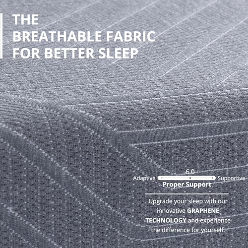 Image of EGOHOME 12 Inch Queen Memory Foam Mattress for Back Pain, Cooling Copper Gel Bed in a Box, Foam Made in USA, CertiPUR-US Certified, Therapeutic Medium Firm, Double 60x80x12 Black