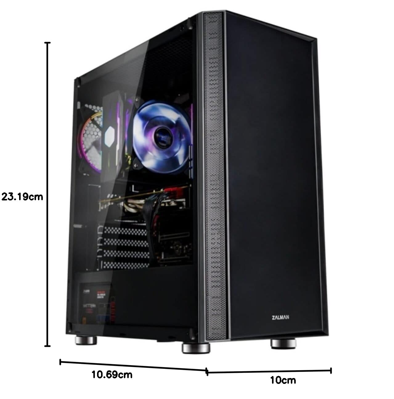 CAJA PC ZALMAN R2 BLACK - SIN FUENTE DE ALIMENTACIÃ“N - TORRE MEDIANA - FORMATO E-ATX