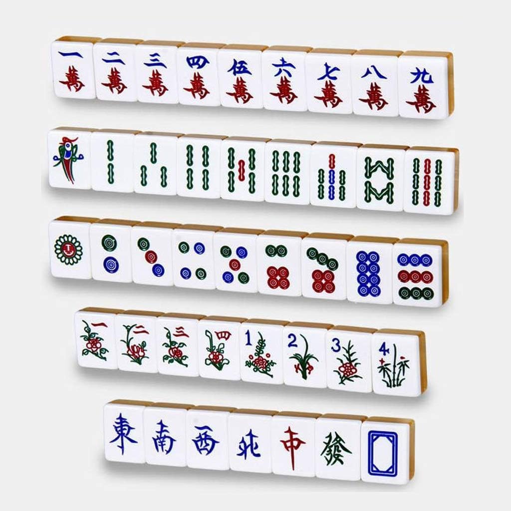 Chiński mahjong Zestaw do mahjonga chińskiego – domowy kryształ akrylowy duży mahjong klasyczna gra w mahjonga w stylu chińskim Interaktywna gra rozrywkowa dla wielu graczy