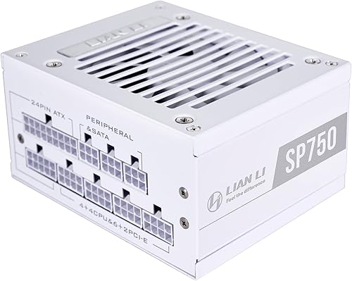 LIAN LI SP 750W 80+ Oro, Color Blanco, Performance SFX Factor de Forma Fuente de Alimentación - SP750 Blanco