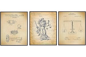 Law Office Decor - Patent Wall Art Prints for Attorneys, Judges, Legal Professionals