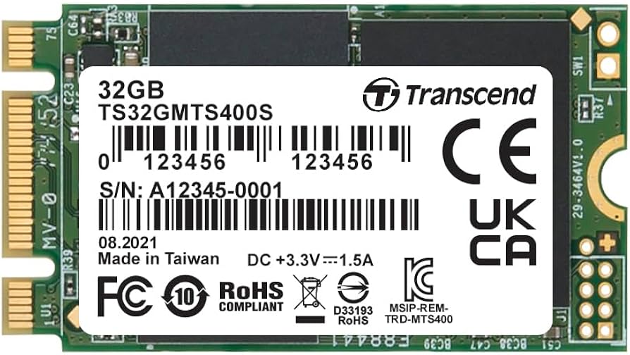 Amazon.com: Transcend 32 GB SATA III 6Gb/s MTS400 42 mm M.2 SSD