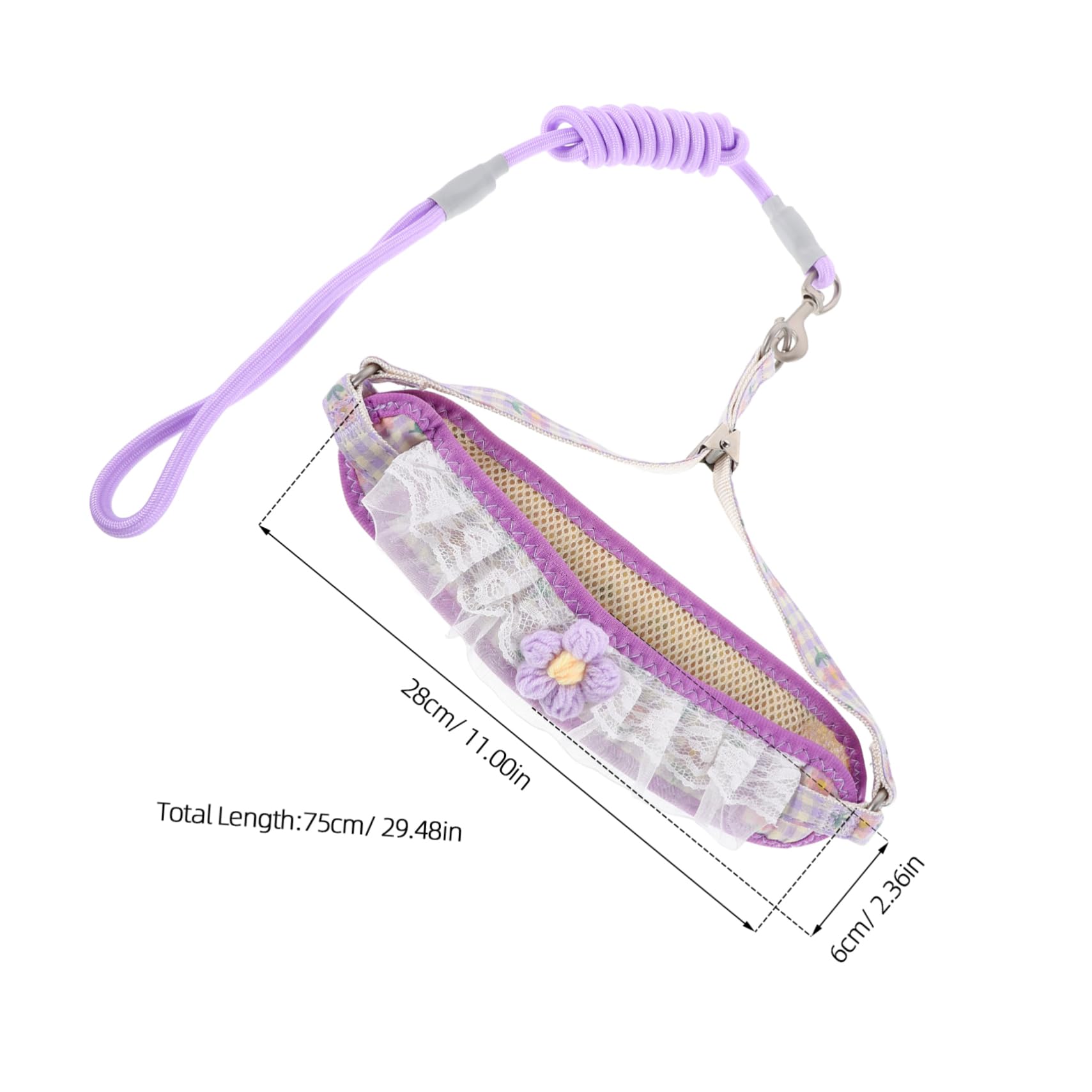 Generic Nylon Dog Leash and Harness Set Small Dog Walking Leash Puppy Collar Pet Harness for Small