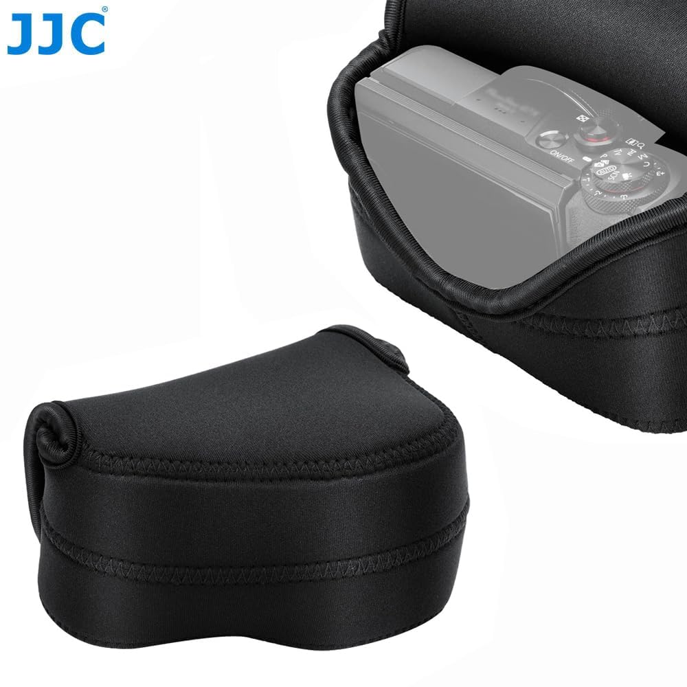 JJC OC-S1BK Borsa per Telecamera in Neoprene, ultra Leggera Nero, per Sony A5000 A5100 A6000 A6300 A6500 + Obiettivi 16-50mm (SELP1650) 4.7 x 2.9 x 3.4/120 x 73 x 87mm (W x H x D)