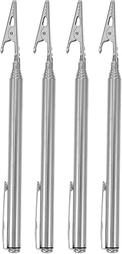 DOITOOL Pinzas de cocodrilo de acero inoxidable, pinzas telescópicas de cocodrilo, abrazaderas de cocodrilo de alambre de metal, abrazaderas de