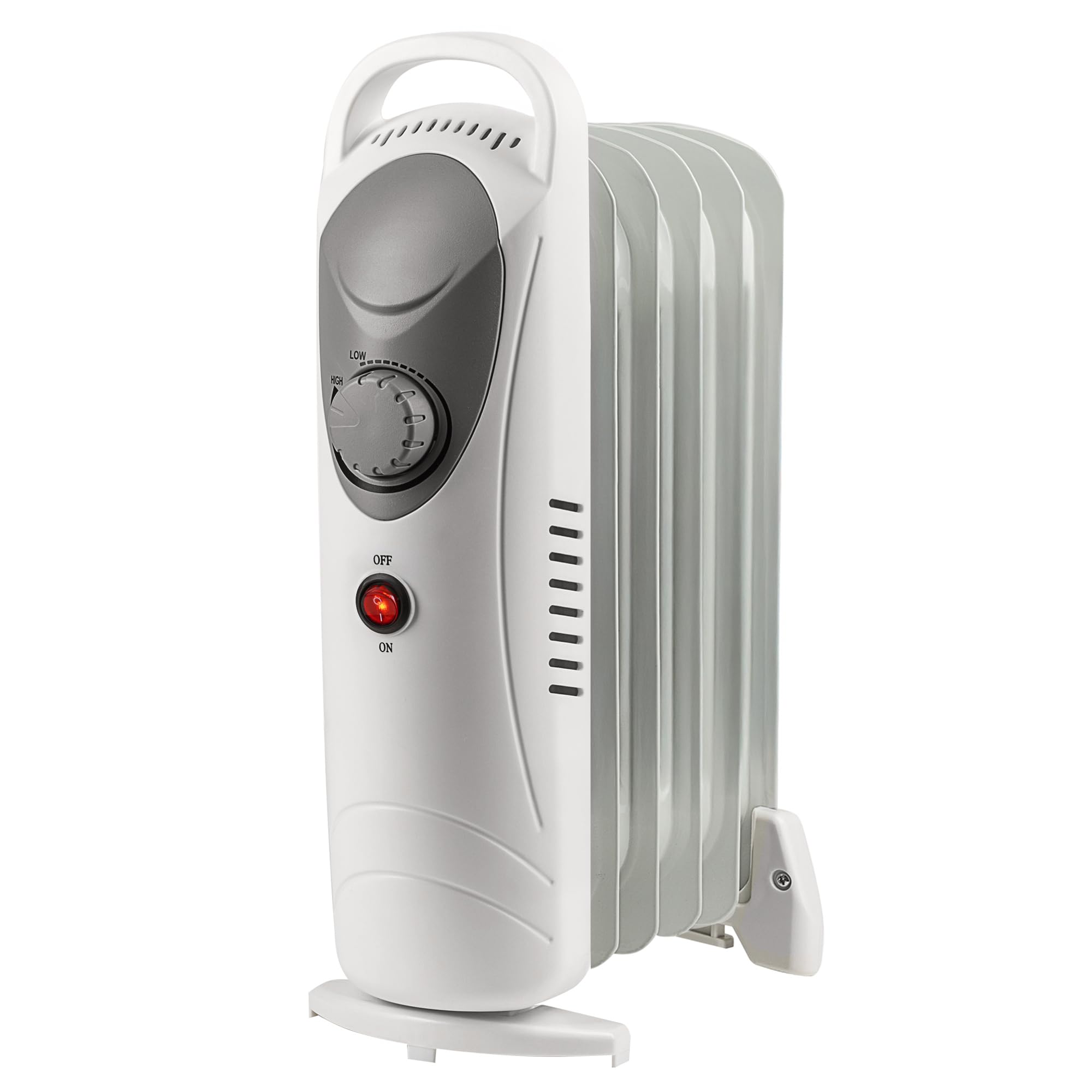 5-Fin Mini 800W Oil Filled Electric Portable Radiator Heater with Adjustable Thermostat