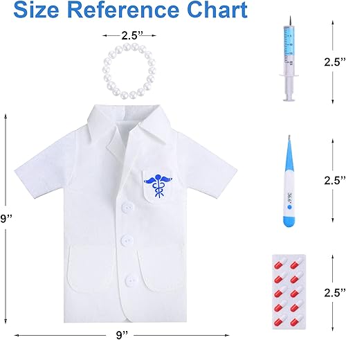 Miniatura 9 de Geiserailie 3 piezas de bata blanca regalos de ceremonia para botella de vino, bolsa de fieltro para vino, regalos para enfermeras, regalos para