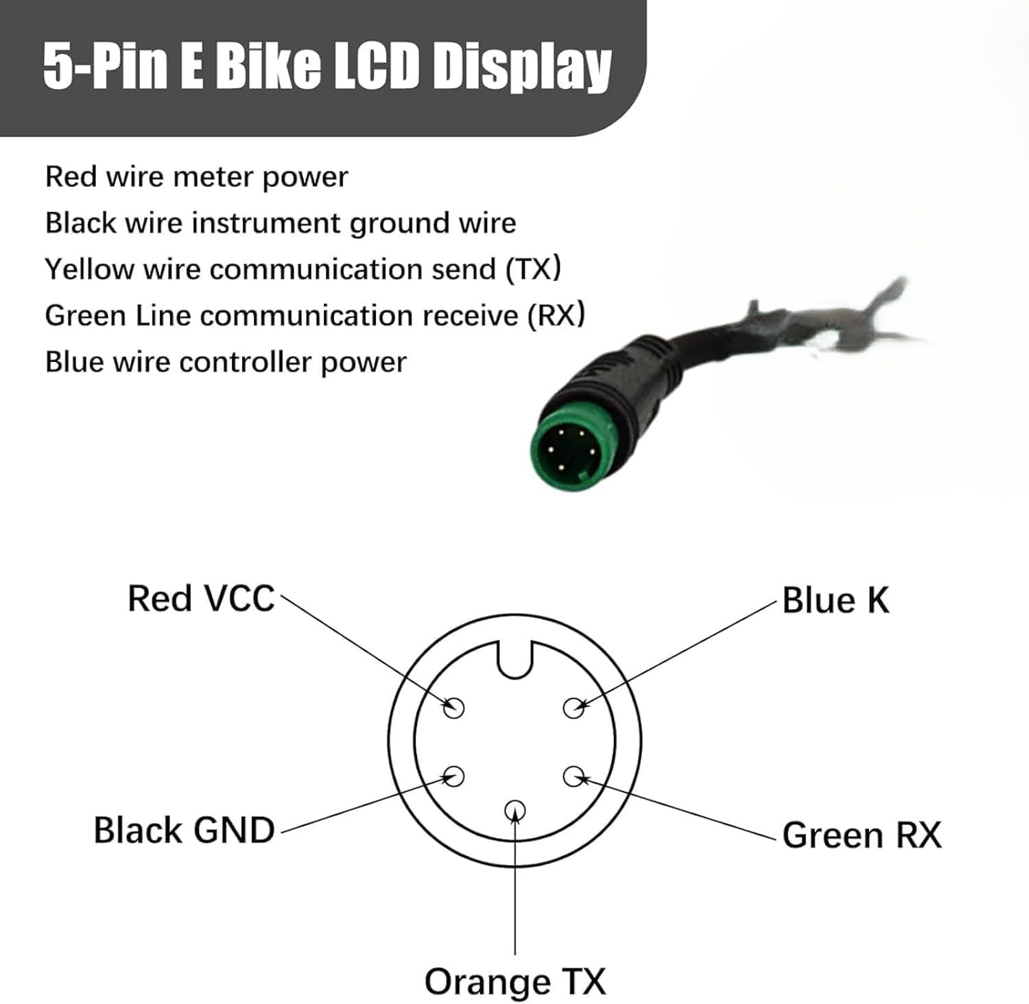 Ausi Panel de control de pantalla LCD DZ40 para bicicleta, resistente al agua, color negro, para motor central BBS01 y BBS02 (24 V, 36 V y 48 V)