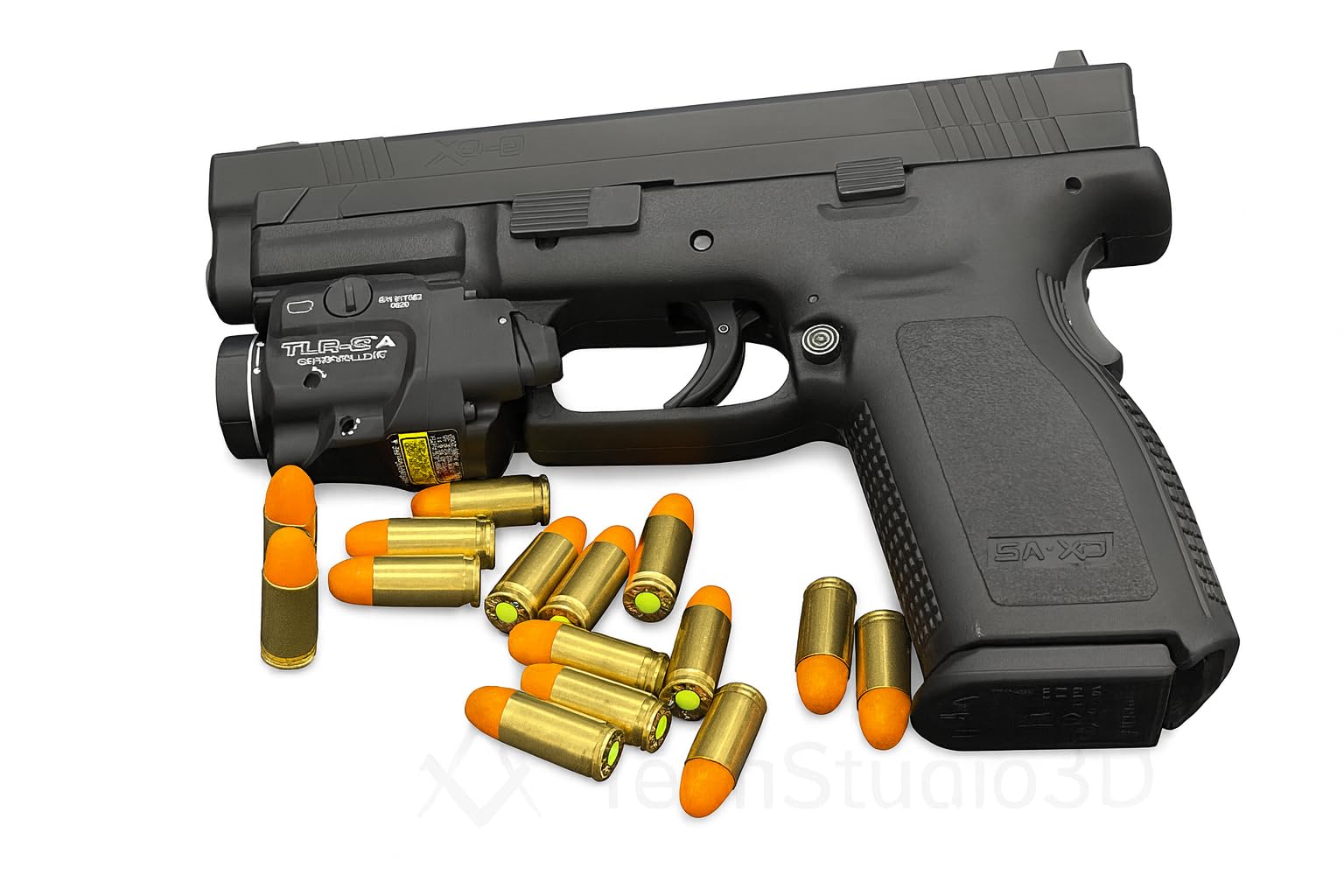 Ciuccio rotondo in ottone, 9 mm, con tappo a scatto, armi da fuoco a secco, munizioni per allenamento – Made in USA (confezione da 5)