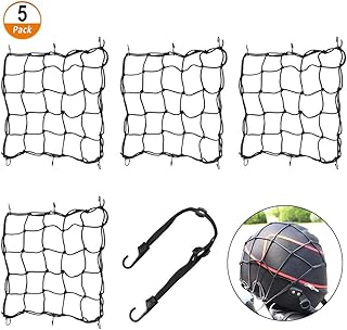 Filet à Bagages 4 Pcs Sangle Bagage Élastique 1 Pcs pour Vélo Moto Transporter Peut Étendre Beaucoup pour Fixer Les Casques ou Les Sacs en Transport, Noir