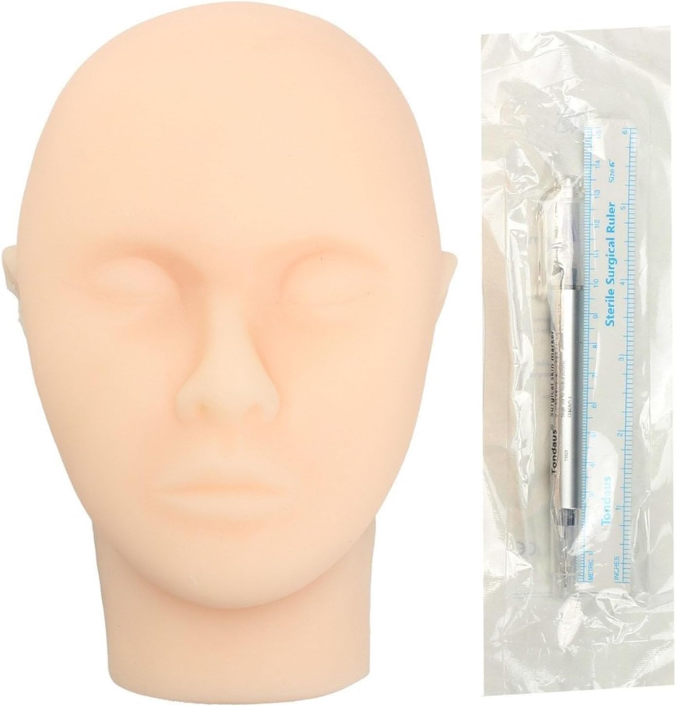 Testa di manichino professionale in silicone, per esercitarsi con il viso, per esercitarsi in medicina, medici, estetisti