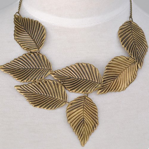 Jovana fashion retro temperament exaggerated leaf pattern necklace