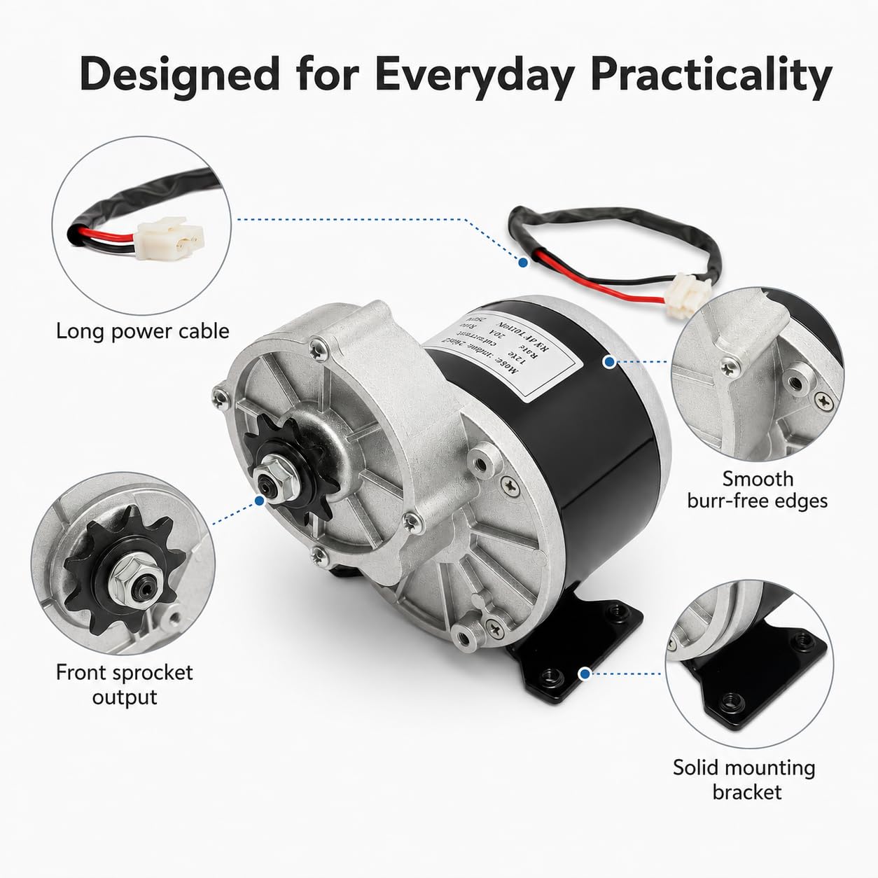Motore Brushed Speed, motore elettrico da 12 V per ridurre la velocità