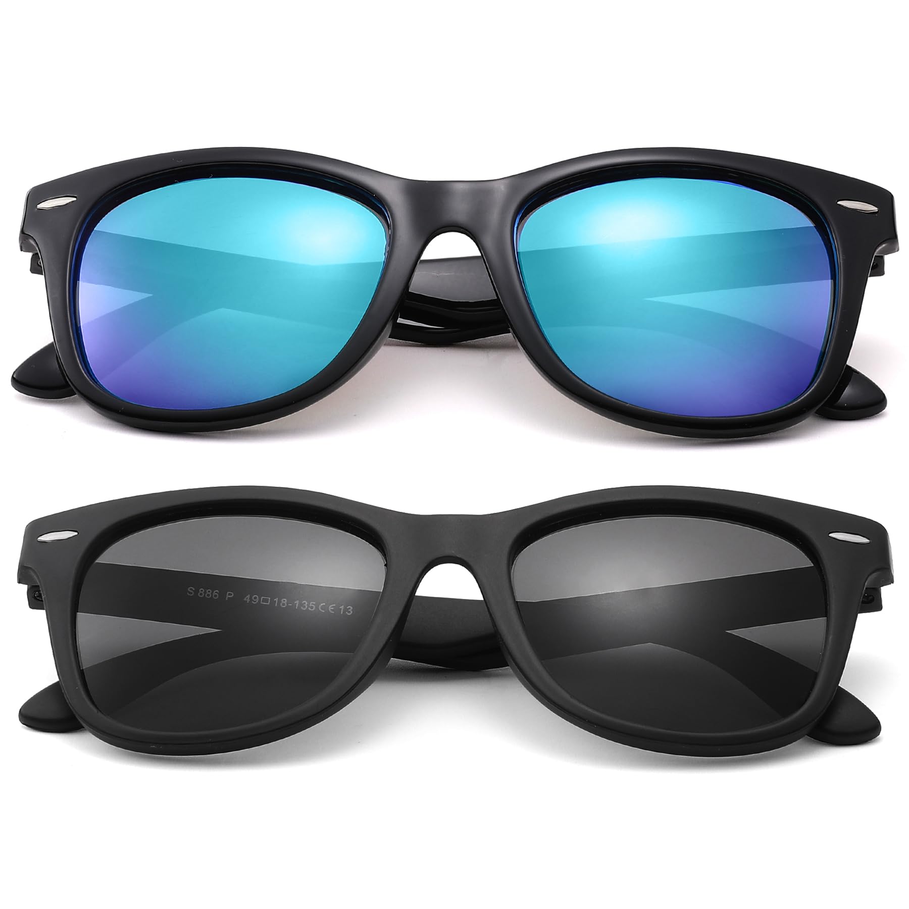 COASION Kids Sunglasses Age 4-12, Girls Boys Polarized TPEE Rubber Flexible Shades Glasses for Big Kids