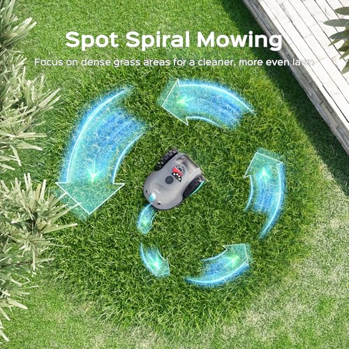 Image of YARDCARE V100 Robot Lawn Mower with HD Vision Navigation, Smart Obstacle Detection, Collision Sensors, Adjustable Cutting Height, Low-Noise Operation-Perfect for Small Lawns up to 1,600 sq ft.