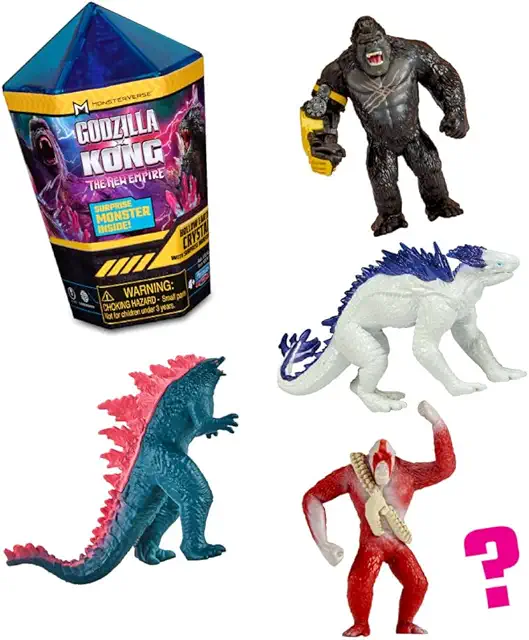 Figuritas de Godzilla y Kong en Cápsulas de Cristal - 4 Modelos Coleccionables