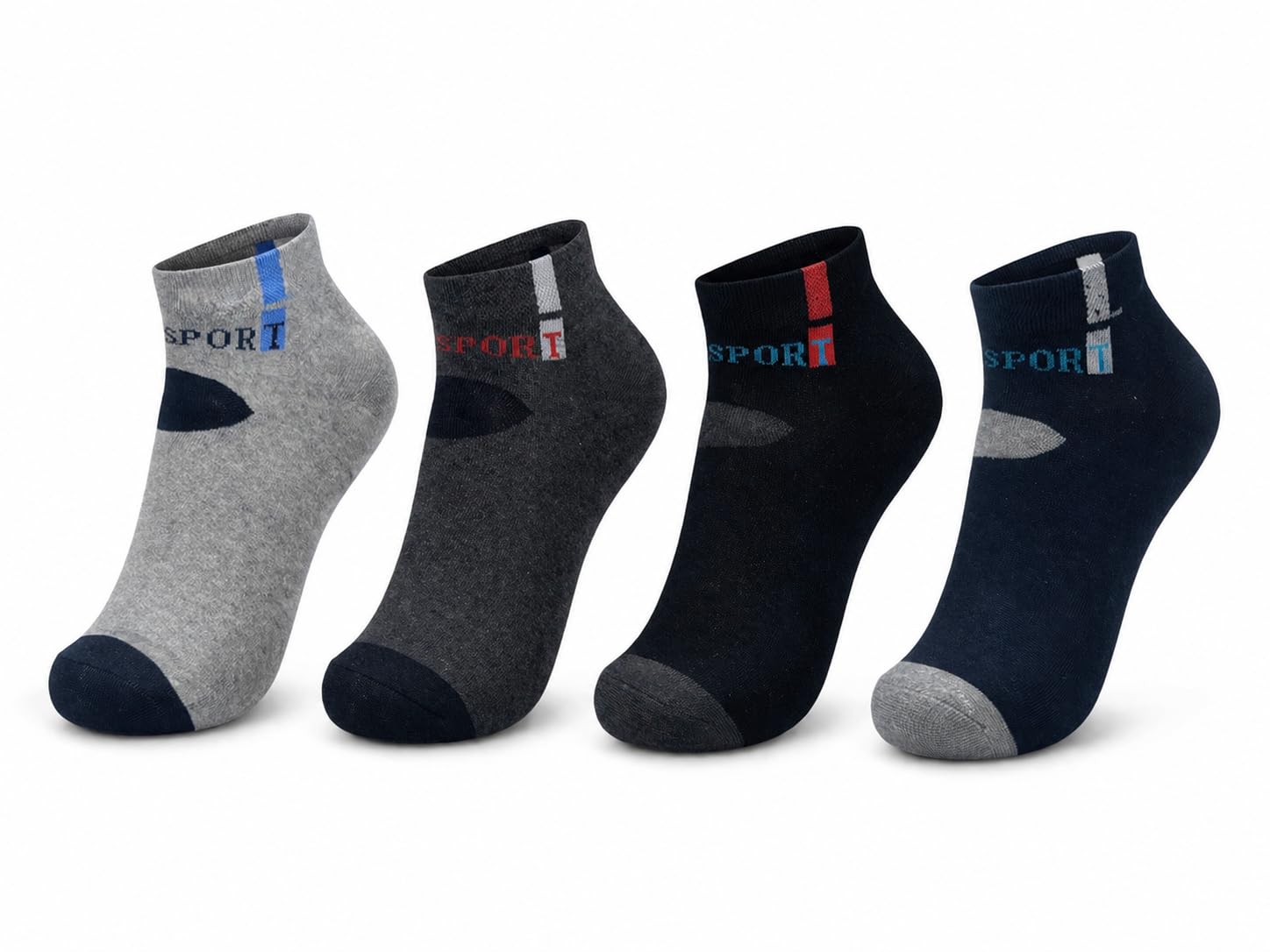 Solevo Men's Cotton Ankle Socks, Pack of 12, Free Size, 4 Colours-picture-11