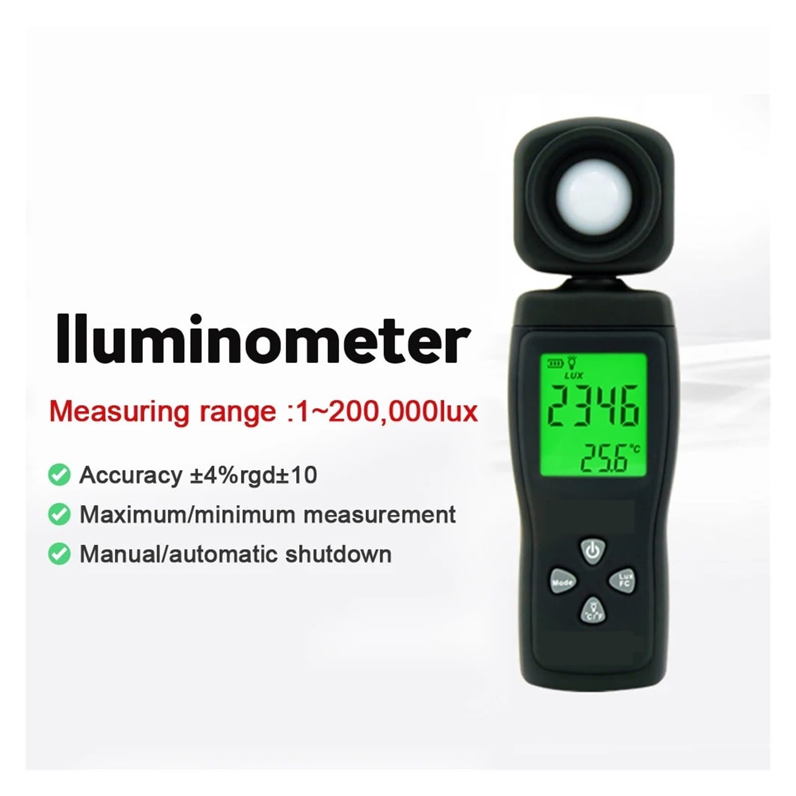 Amazon | 紫外線測定器 ハンドヘルドデジタルルクスメーター輝度