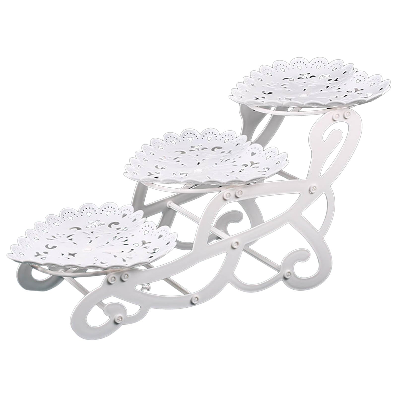 Nucelit Cake Stand for Displaying Various Treats and Snacks 3 Tiers Cupcake Serving Tray Tiered Serving Stand for Wedding Dining Accessories