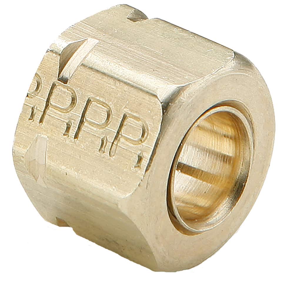 Parker Hannifin 61CA-4-pk10 - Raccordo per allineamento compresso, ottone, dado/manicotto, tubo di compressione da 1/4" x tubo di compressione da 1/4" (confezione da 10)