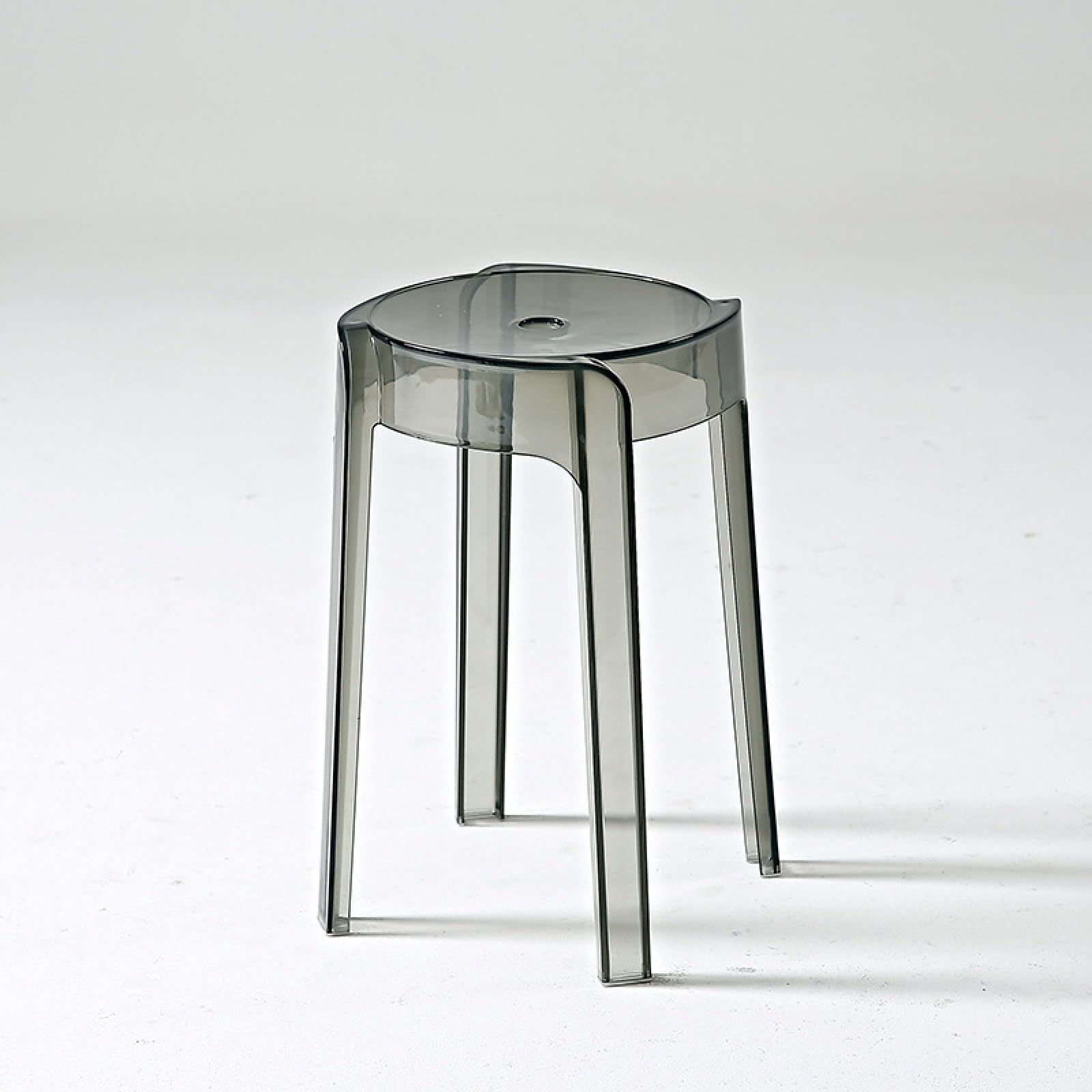 Sgabello da doccia in acrilico trasparente, design robusto, impilabile, sedia impermeabile per bagno, cucina, camera da letto