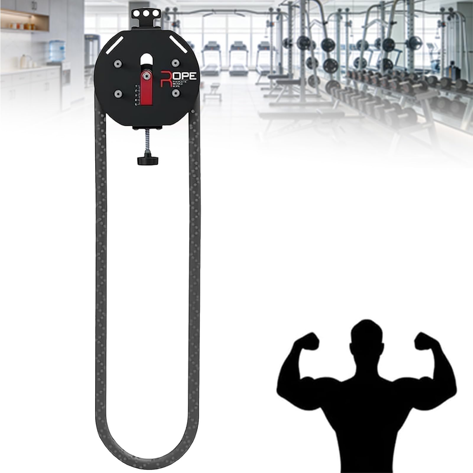 Sistemas di Pulegge a Cavo con Resistenza Regolabile, Trainer a Corda Infinita, Pull Rope Fitness Trainer, Attrezzatura da Palestra Domestica, per La Resistenza Muscolare