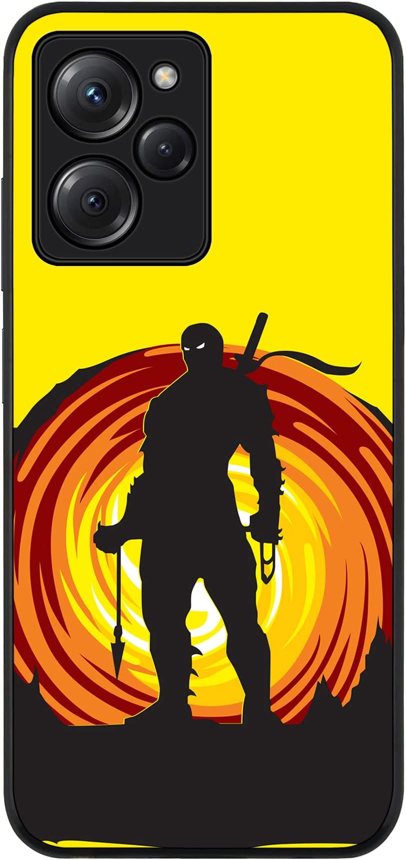 Stylizedd Cover for Poco X5 Pro Case, Rugged Black Slim fit Soft Flexible Anti Drop TPU Gel Thin Protective Phone Cases - Ninja Typhoon