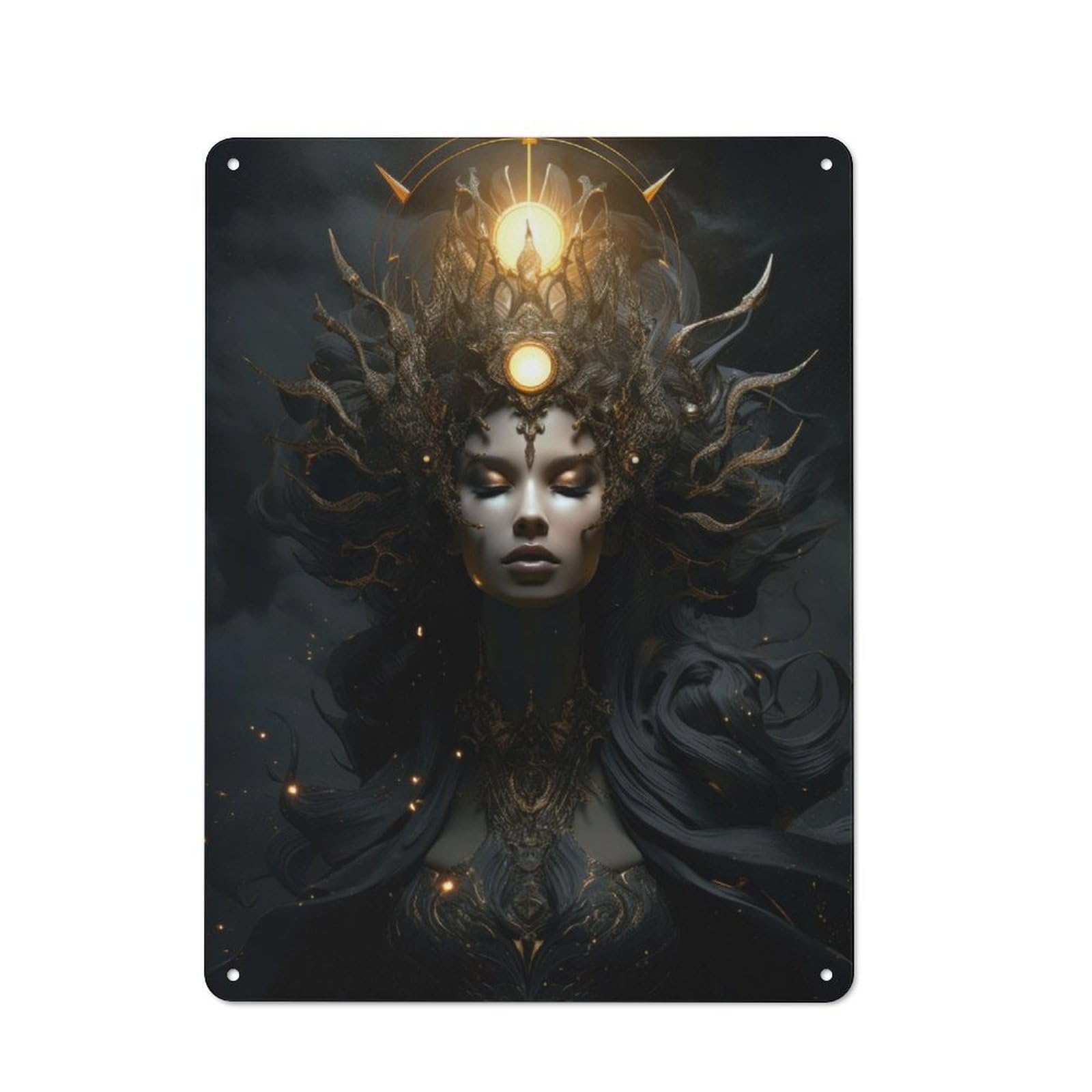 Junmoney Enchantress Metal Plaque 40X30cm With For Garage Wall, Vintage Decor, For Vintage Wall Decor Fans, For Metal Sign Collectors