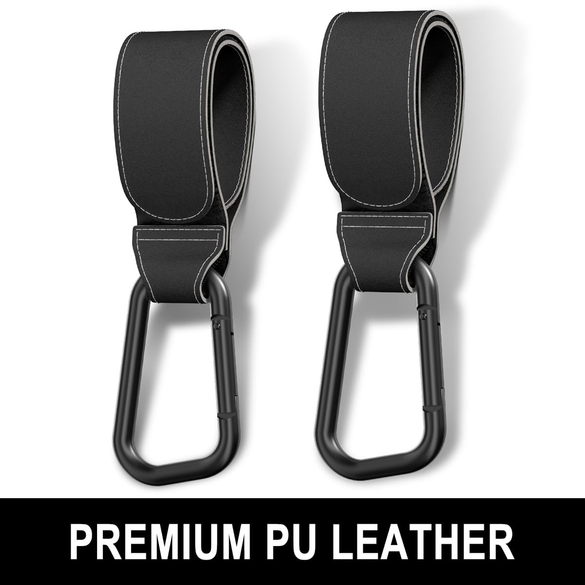 Ganchos universales para cochecito de bebé para colgar bolsas, clips universales para cochecito, accesorios para cochecito, bolsa de pañales, bolsa de compras, bolso, mochila (negro, paquete
