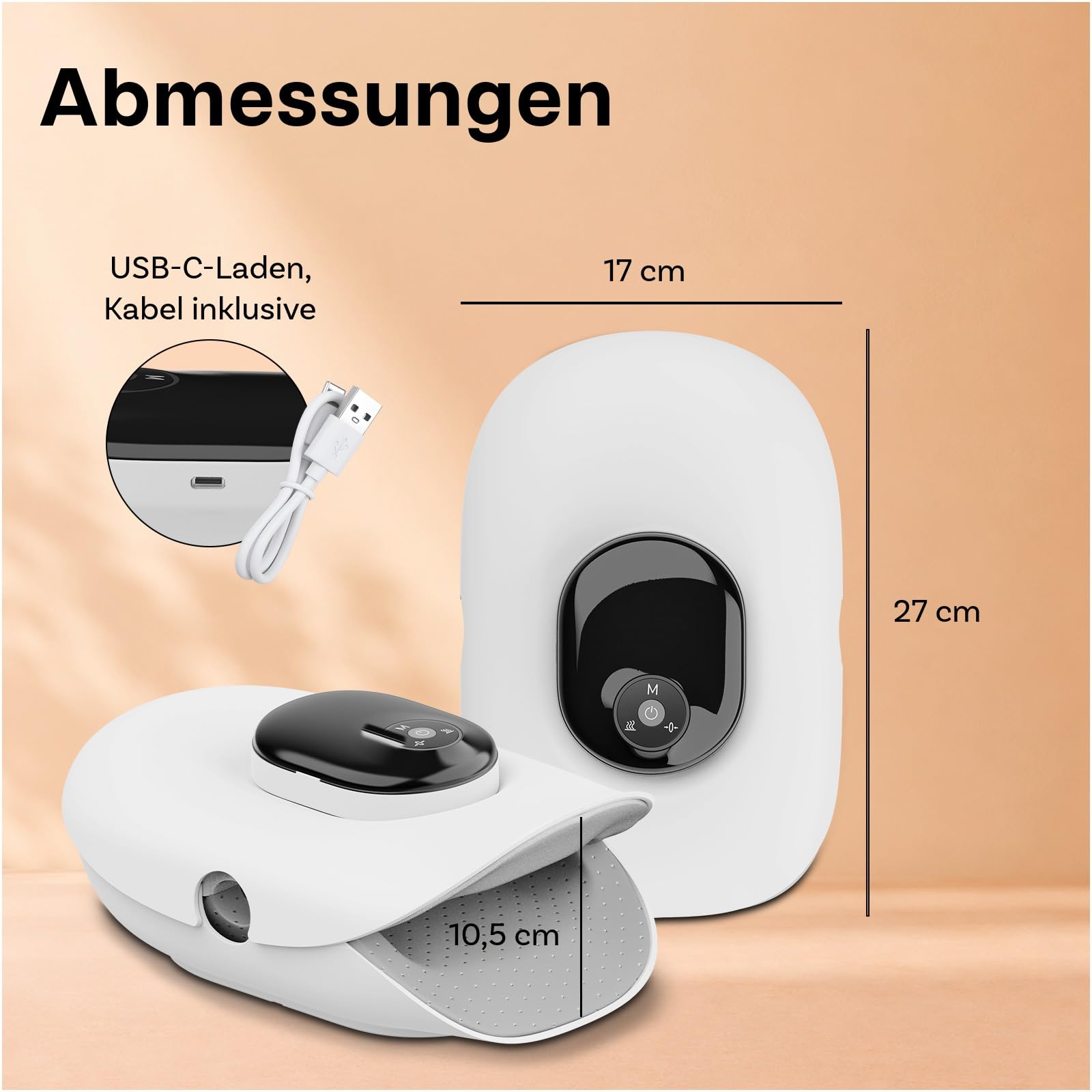 Handmassagegerät mit Wärme und Kompression von MMOBIEL – Kabelloses Smart Handmassager für Arthritis & Karpaltunnelsyndrom mit Fingerstreckung, 3 Wärmestufen & 5 Intensitäten – Geschenk für Frau/Mann