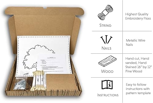 Miniatura 4 de Kit de arte de cuerda de bricolaje  Arte de cuerda de árbol de roble  Kit de bricolaje incluye todos los suministros  Kit de manualidades para