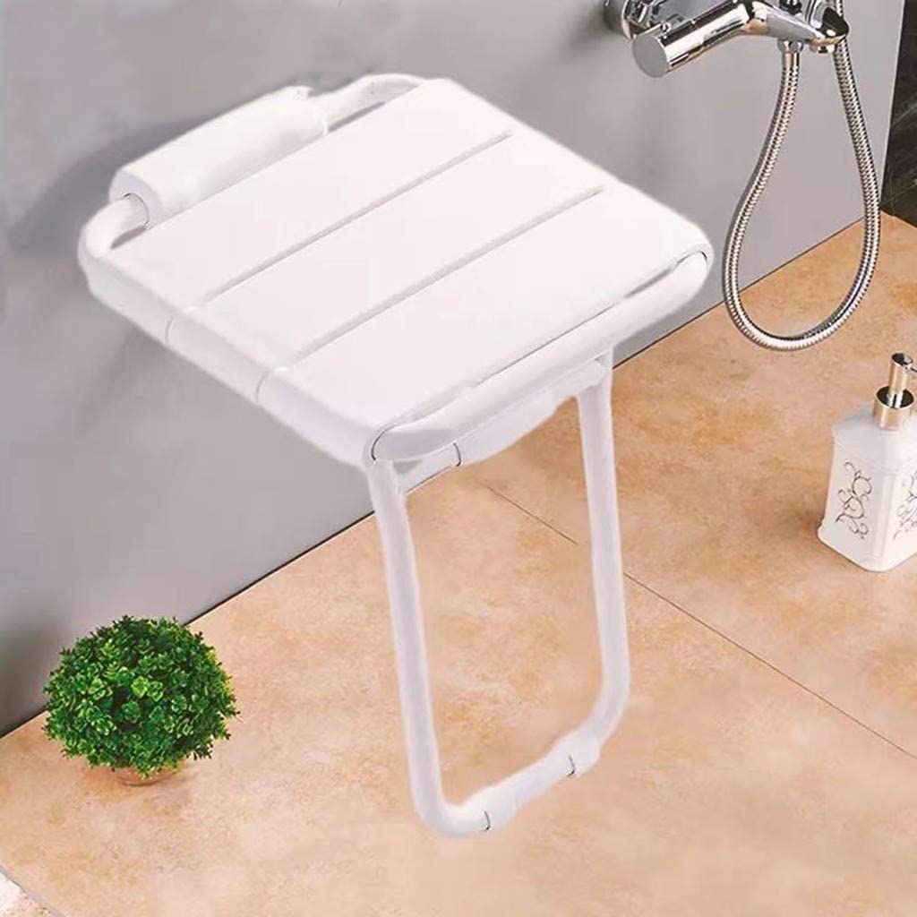 Asiento de Ducha Abatible, Asiento de Ducha Abatible de Pared Antideslizante, Taburete de Baño Seguro para Ancianos, Mujeres Embarazadas, Personas Discapacitadas, Ahorro de Espacio En La Ducha