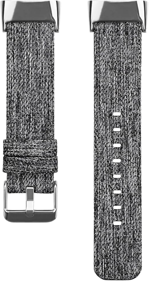 Straps Compatible with Fitbit Charge 6 Watch Band, Soft Adjustable Breathable Woven Replacement Wristband for Women Men (Gray)