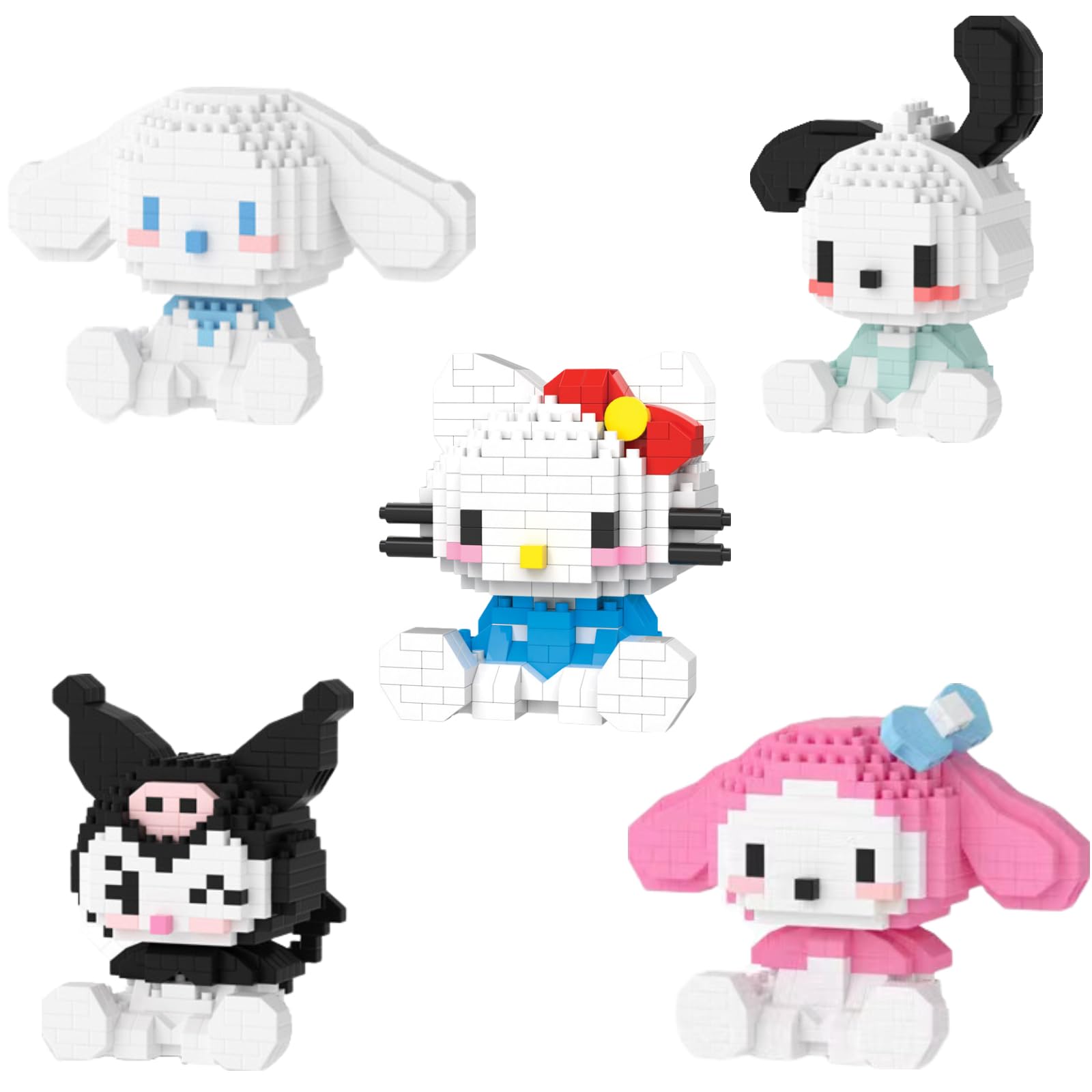 NoQuadrants Kitty Building Blocks Sets Cinnamoroll Mini Cute